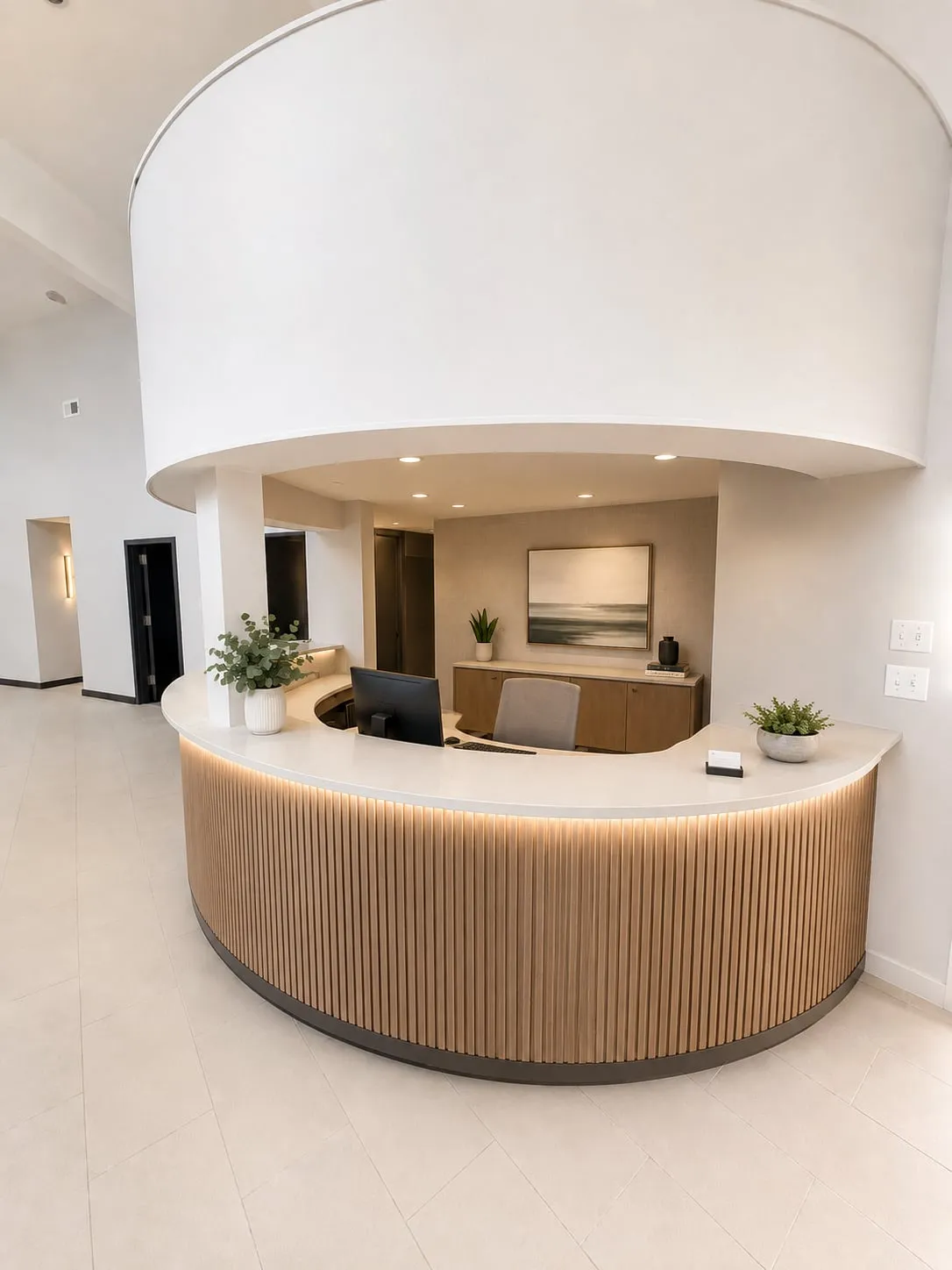 concept visualization of the finished reception rotunda